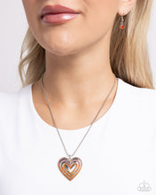 Load image into Gallery viewer, Paparazzi Hallucinatory Hearts - Orange Necklace