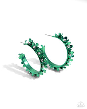 Load image into Gallery viewer, Paparazzi Fashionable Flower Crown - Green Earring