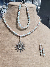 Load image into Gallery viewer, Amazonite Stone Necklace Set