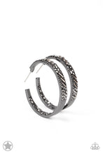 Load image into Gallery viewer, Paparazzi GLITZY By Association - Black Hoop