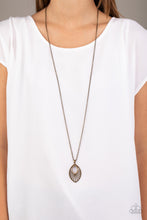 Load image into Gallery viewer, Paparazzi Court Couture - Brass Rhinestone Necklace