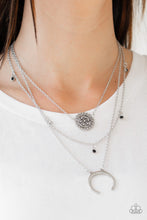 Load image into Gallery viewer, Lunar Lotus - Black and Silver Necklace Paparazzi