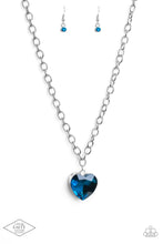 Load image into Gallery viewer, Flirtatiously Flashy - Blue Rhinestone Necklace Paparazzi