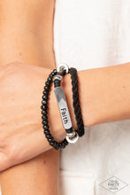 Load image into Gallery viewer, Paparazzi Let Faith Be Your Guide - Black Urban Bracelet