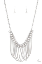Load image into Gallery viewer, Paparazzi Flaunt Your Fringe - White Rhinestone Necklace
