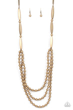 Load image into Gallery viewer, Paparazzi Beaded Beacon - Brass Necklace