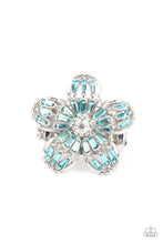 Load image into Gallery viewer, Botanical Ballroom - Blue Rhinestone Ring Paparazzi