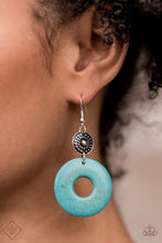 Load image into Gallery viewer, Earthy Epicenter - Blue Turquoise Earring Paparazzi