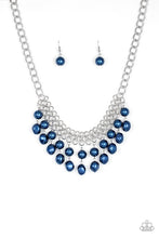 Load image into Gallery viewer, 5TH AVENUE FLEEK - PAPARAZZI - BLUE PEARL SILVER CHAIN NECKLACE