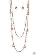 Load image into Gallery viewer, Chicly Cupid - Copper Heart Necklace Paparazzi