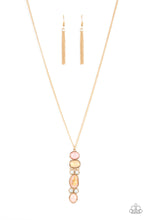 Load image into Gallery viewer, Totem Treasure - Pink Gem Gold Necklace Paparazzi