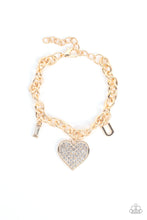 Load image into Gallery viewer, Declaration of Love - Gold Heart Bracelet Paparazzi