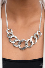 Load image into Gallery viewer, Bombshell Bling - Silver Hematite Necklace Paparazzi