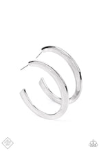 Load image into Gallery viewer, Paparazzi Learning Curve - Silver Hoop Earring
