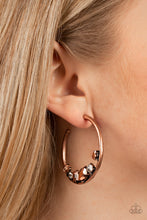 Load image into Gallery viewer, Paparazzi Attractive Allure - Copper Hoop Earring