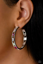 Load image into Gallery viewer, Paparazzi The Gem Fairy - Pink Hoop Earring