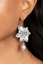 Load image into Gallery viewer, Paparazzi Radiant Retrospection - White Rhinestone Earring