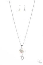 Load image into Gallery viewer, Paparazzi Rainbow Bloom - White Rhinestone Laynard