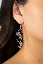 Load image into Gallery viewer, Paparazzi Sweetheart Serenade - Red Earring