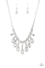 Load image into Gallery viewer, Paparazzi REIGNING Romance - White Rhinestone Necklace
