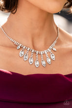 Load image into Gallery viewer, Paparazzi REIGNING Romance - White Rhinestone Necklace