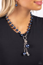 Load image into Gallery viewer, Paparazzi White Collar Welcome - Blue Pearl Necklace