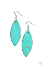 Load image into Gallery viewer, Paparazzi Leather Lounge - Blue Earring
