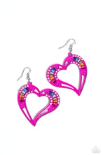 Load image into Gallery viewer, Paparazzi Embellished Emeralds - Pink Earring
