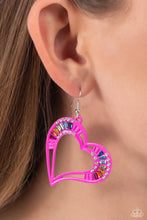 Load image into Gallery viewer, Paparazzi Embellished Emeralds - Pink Earring
