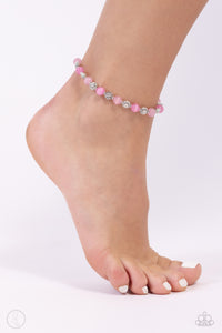 Paparazzi Beachy Bouquet - Pink Anklet