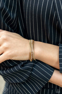 Paparazzi A SQUARE Treasure - Gold Bracelet