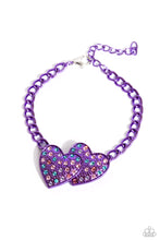 Load image into Gallery viewer, Paparazzi Lovestruck Lineup - Purple Bracelet
