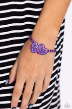 Load image into Gallery viewer, Paparazzi Lovestruck Lineup - Purple Bracelet
