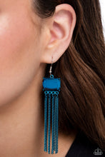 Load image into Gallery viewer, Paparazzi Dreaming Of TASSELS - Blue Earring
