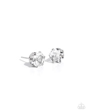 Load image into Gallery viewer, Paparazzi Breathtaking Birthstone - White Earring
