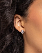 Load image into Gallery viewer, Paparazzi Breathtaking Birthstone - White Earring
