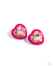 Load image into Gallery viewer, Paparazzi Heartfelt Haute - Pink Earring
