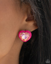 Load image into Gallery viewer, Paparazzi Heartfelt Haute - Pink Earring
