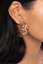Load image into Gallery viewer, Paparazzi Floral Flamenco - Gold Earring
