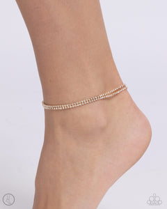 Paparazzi Dainty Declaration - Gold Anklet