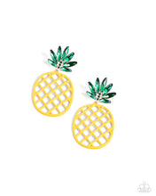 Load image into Gallery viewer, Paparazzi Pineapple Passion - Yellow Earring
