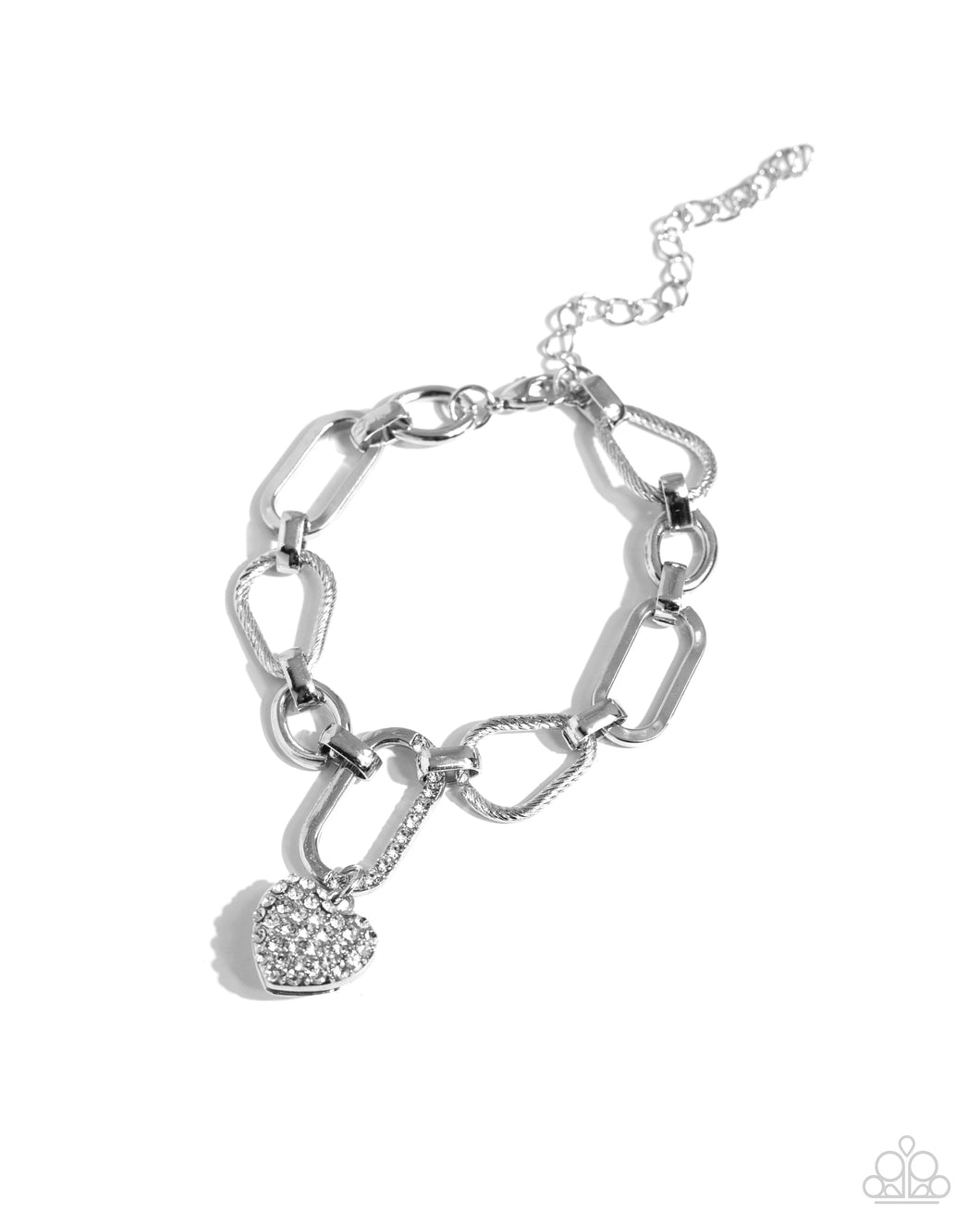 Paparazzi HEART Director - Silver Bracelet