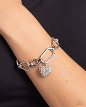 Load image into Gallery viewer, Paparazzi HEART Director - Silver Bracelet
