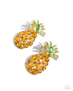 Paparazzi Pineapple Pizzazz - Yellow Earring