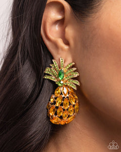 Paparazzi Pineapple Pizzazz - Yellow Earring