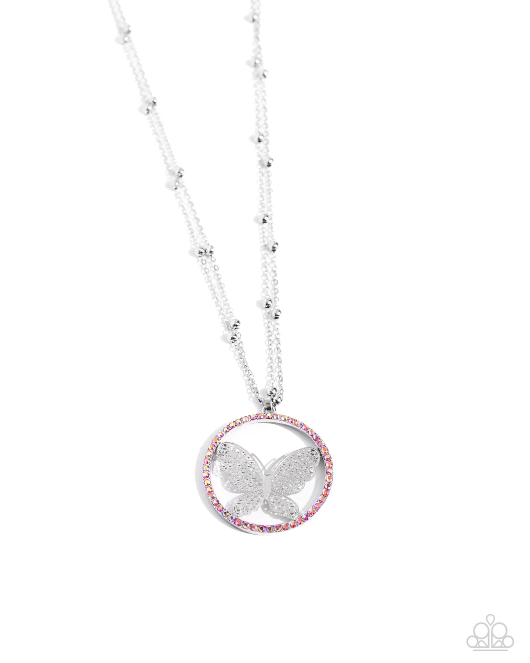 Paparazzi Festive Flight - Pink Necklace