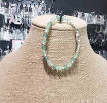 Load image into Gallery viewer, Green Aventurine Stone Necklace Set with Silver Plating Charm
