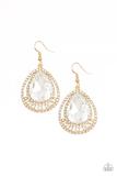 Paparazzi All Rise For Her Majesty - Gold - Earrings