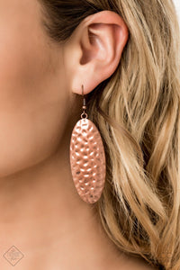 Paparazzi Radiantly Radiant - Copper Earrings Paparazzi