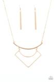 Paparazzi Egyptian Edge Gold -Necklace